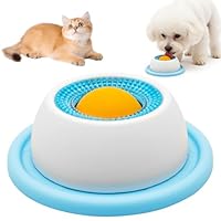 Hundelickspielzeug, Schleckball Hund, Lick Bowl für Hunde,Leckmatte Hund mit Drehkugel, Nassfutter Lick Pad mit Saugnapfbecher, für Gelangweilte Welpen Katzen Futterausgabe