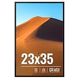 LaVie Home 23x35 Picture Frame for Wall Display, 23x35 Black Picture Frame with HD Plexiglas, 23 x 35 Photo Frame 1 Pack, Display Frame for Vertical or Horizontal, Classic Collection