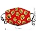 SVEFDOC Adults Boys Girls Warm Protective Masks Fashion Scarf Anti Dust Windproof Mouth Cover, Funny Red Hamburger Mouth Decoration for Sports Travel Hiking
