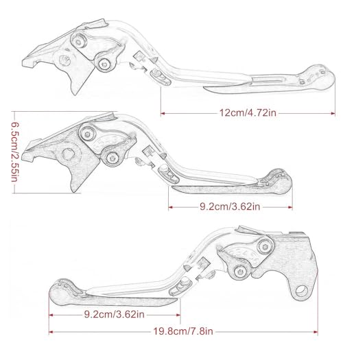 Levier d'embrayage MT-07 CNC en aluminium usiné haute précision