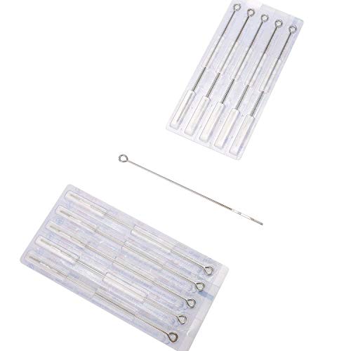 Tattoo Needles 1Rl,50Pcs Disposable Sterilized Round Liner Needles Premium Quality Needle Liners 1Rl Needles 1 Round Liner (1Rl) #TOP2