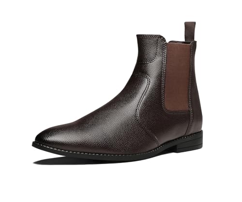 Image of LOUIS STITCH Men's Chelsea Boots | Handcrafted | High Ankle Boot| Comfortable Formal Office & Casual Wear Shoes | Dual Tone Patina Finish LSRGCL