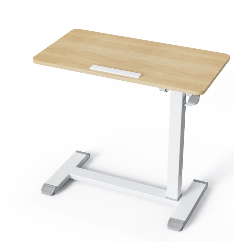 ETHU Klappbarer Beistelltisch Neigbar Gasfeder Laptoptisch mit Rollen