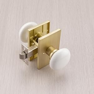 Ncl Hardware RN005SB-BK Weißer Türknauf Set