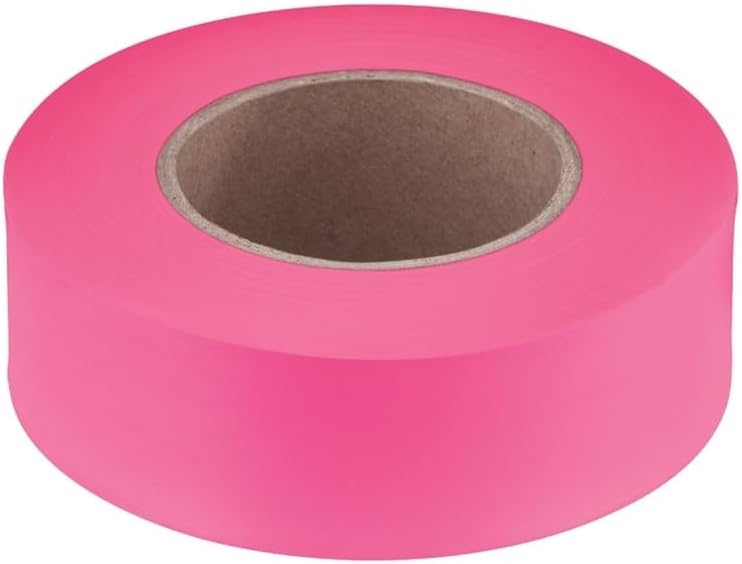 Empire Level 77-003 1-Inch by 200-Feet Flagging Tape, Pink, 12-Pack