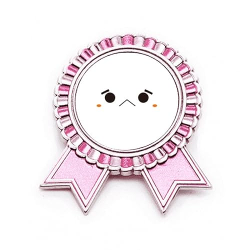 Broche rose en métal avec inscription amusante taille M pour veste