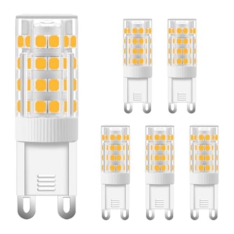 Unnderwiss ampoule g9 led 5W équivaut à 40 watts halogène G9 500LM 3000K Lumière blanc chaud 220V Sans scintillement Non-dimmable Convient Cover