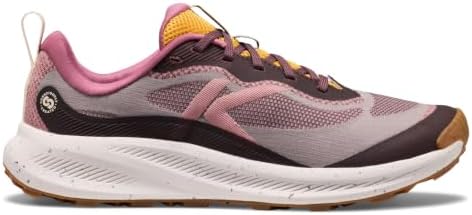 KEEN Women's Wander Breathable Lightweight Comfortable Trail Running Shoes, Huckleberry/Symphonic Sunset, 7.5