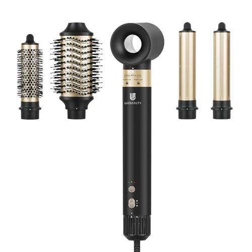 Image of webeauty 5 in 1 Hot Air Styler, High-Speed Negative Ionic Hair Dryer with Auto Curlers, Professional Blow Dryer Brush, Volumizer Straightener Multiple Styling, No Heat Damage