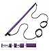 Artoflifer Exercise Resistance Band Yoga Pilates Bar Kit Portable Pilates Stick Muscle Toning Bar Home Gym Pilates with Foot Loop for Total Body Workout (Purple)