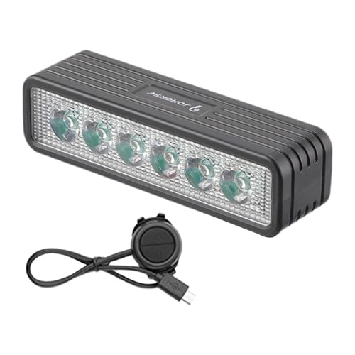 Zxpjkyu Bicycle Light USB Rechargeable Front Lamp with 4 Modes and 500 Lumen for Night Use, with Alarm, Headlight