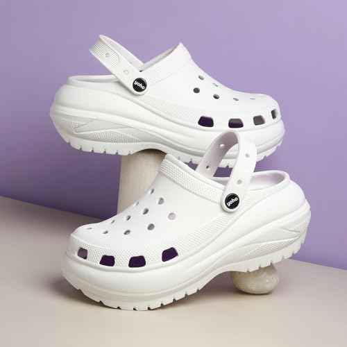 Image of YOHO Jumbo Clogs for Women & Girls | Lightweight & Waterproof Monsoon Footwear | Chunky Design with Back Strap Rainy Sandals