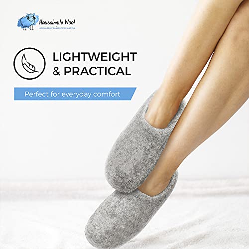 Wool Indoor Slippers - Natural Organic Wool, Genuine Leather Sole, Handmade in Nepal - Cozy, Warm, Soft, Unisex Non-Slip House Shoes for Men & Women - Perfect for Winter Comfort2