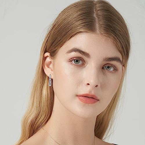 925 Sterling Silver Vintage Filigree Hoop Earrings Lightweight Oval Hoop Earrings for Women Hypoallergenic Earrings3