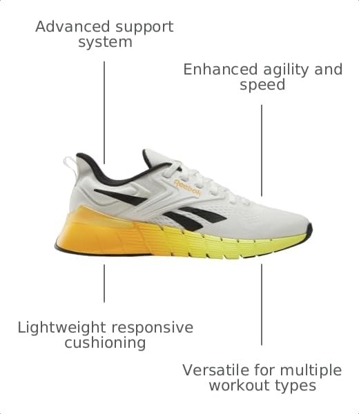 Image of Reebok Mens Nano Gym Sneakers for Men, Workout Mens Shoes