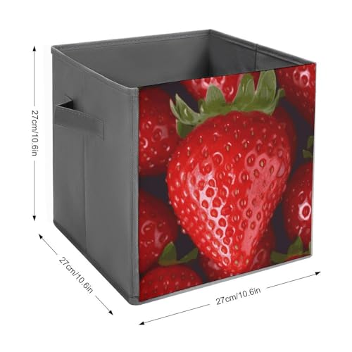 Bacs de rangement pliables haut de gamme design fraise rouge - 3