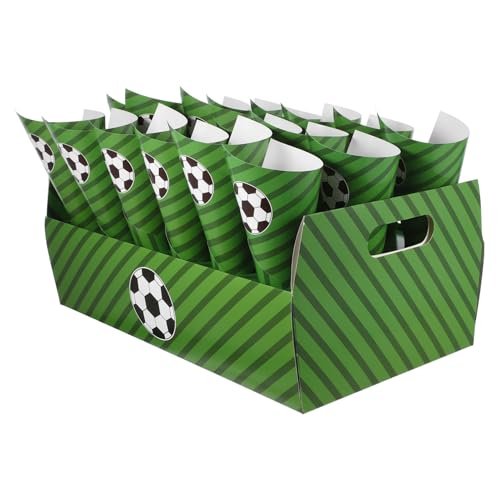 CIYODO Sports Food Cones Set 30pcs Paper Cones for Popcorn for Birthday Centerpiece Night