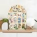 ORIGACH My First Year Baby Growth Photo Display Wood Board - 12 Months Newborn Milestones Picture Frame - Neutral Baby Keepsake Board 1st Birthday Party Nursery Decor New Mom Gift - Jungle Animals