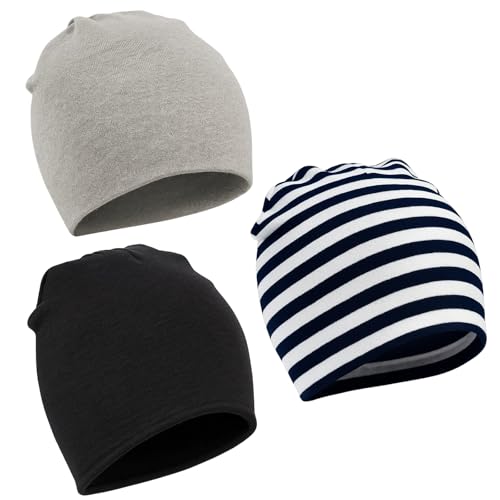 DqiUnaX Beanie Kinder, Dünne Mütze Kinder, Beanie Jungen, 3er...