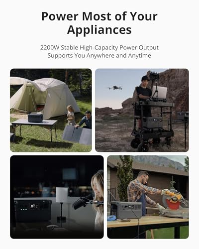 DJI Power 1000 Portable Power Station with Protective Storage Bag, 1024Wh LiFePO4 Battery, 2200W Solar Generator, Home Backup, 4-in-1 Fast Charging, 23db Ultra-Silent, Camping & RVs, Off-grid - Image 5