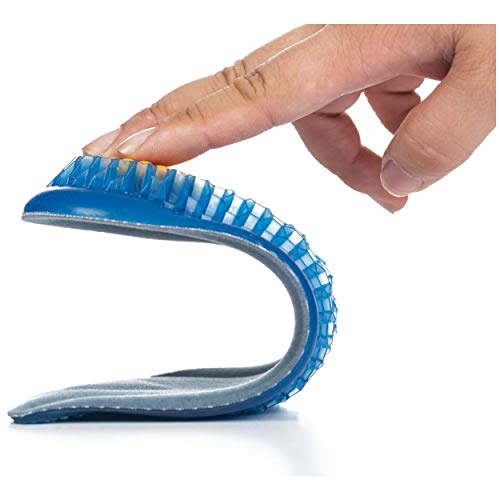 Image of Height Increase Elevator Half Insole for Men 1 /2 inch Taller Heel Lift Insert - Silicon Honeycomb Shaped Gel