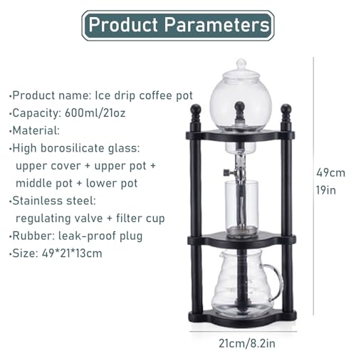 Cafetière à infusion froide de 600ml offrant une saveur riche et douce