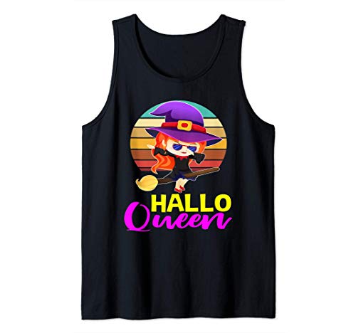 Halloqueen Queen Witch Disfraces de Halloween para mujeres Camiseta sin Mangas
