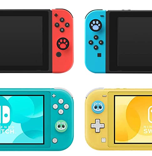 4 Pack Joycon Joysticks, Replacement Joystick Analog Thumb Sticks For Nintendo Switch, Switch Lite & Switch Oled, Joycon Repair Kit Replacement Parts Include Thumb Grips, Metal Lock Buckles #TOP3