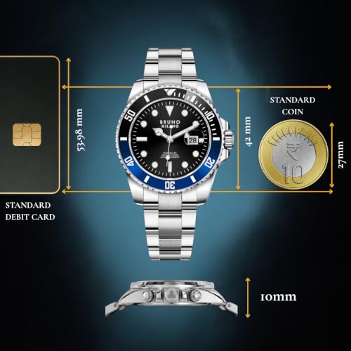 BRUNO MILANO Store BRUNO MILANO Men's Dual Tone Quartz Watch - Black - Image 6