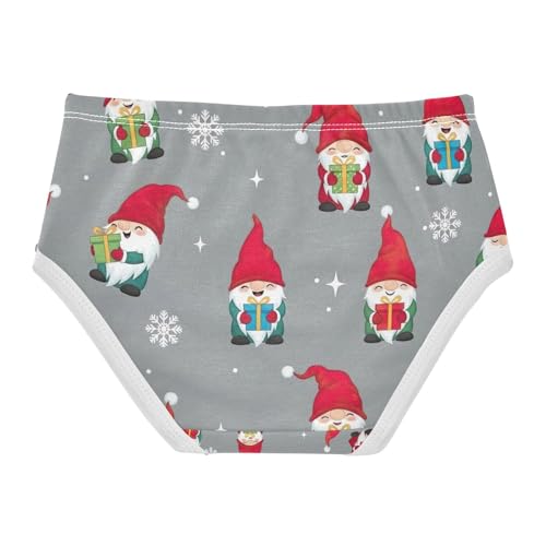 Kids Underwear Girls, Cute Gnomes Red Hats Grey Toddler Girl Briefs, Cotton Underwear Girls, 2T–8 Years2