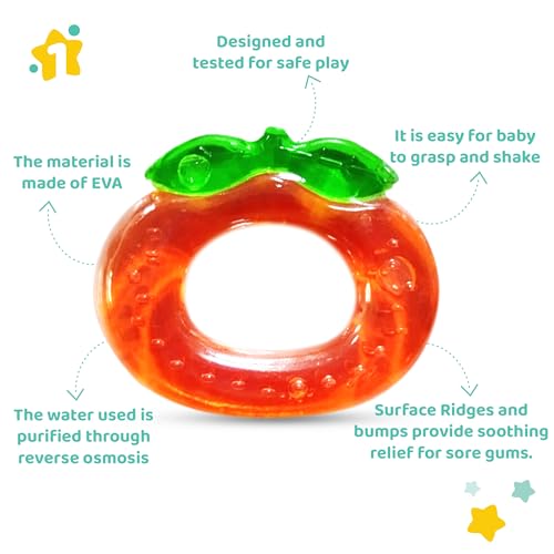 Image of 1st Step Baby Water Filled Teether /Teething Toys (Orange)