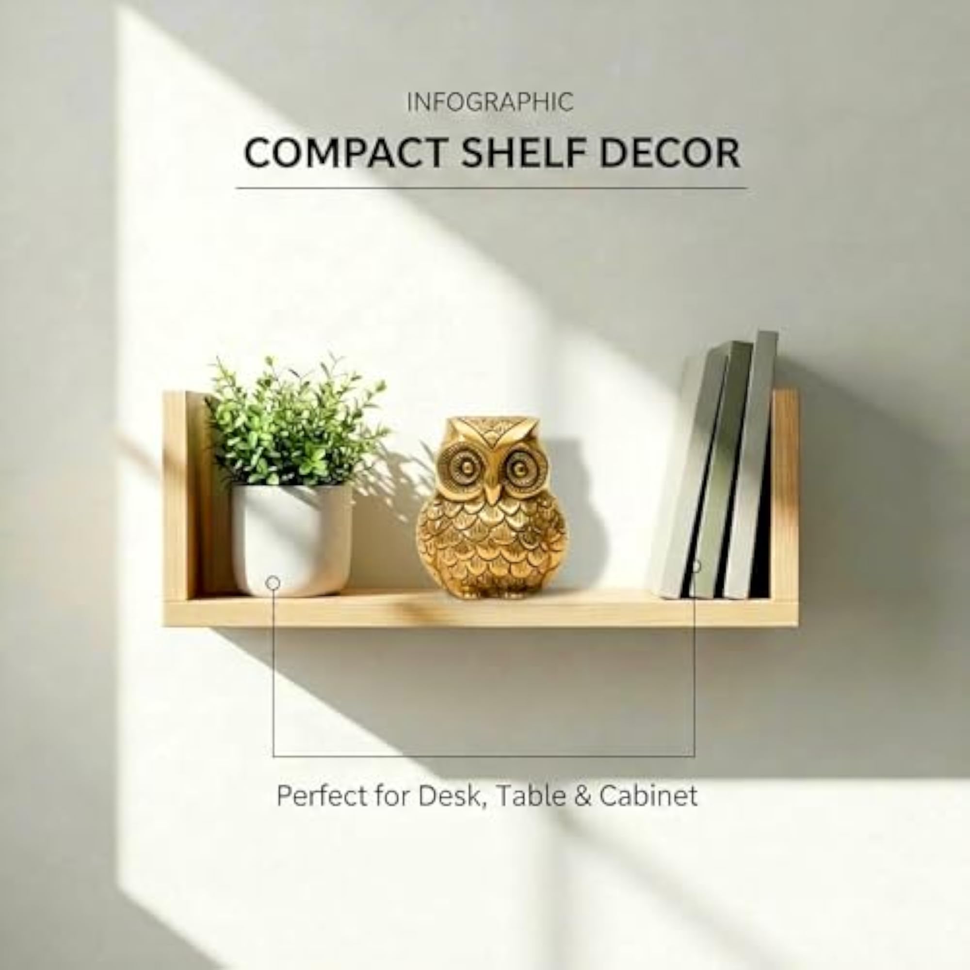 Brass Owl Statue for Good Luck, Handmade Sculpture