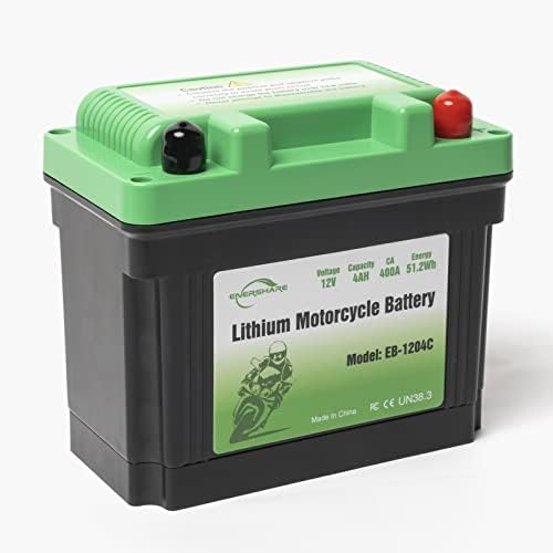 ENERSHARE Lithium Motorcycle Battery, 12V 400A Replaces YTX9-BS Lightweight Powersport Battery,for Motorcycle, ATV, Scooter, Dirt Bike, Snowmobile, Personal Watercraft, Lawn Mower