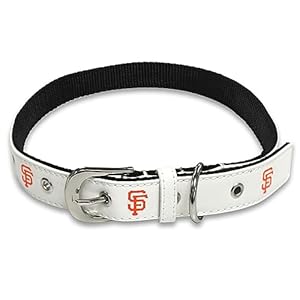MLB Dog Collar SAN Francisco Giants New Signature PRO PVC-Leather Premium Pet Collars Extra Tough & Durable! Super Stylish! Size: Medium Adjustable 16-20″ Length x 1″ Width