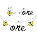 JeVenis Set of 2 Bumble Bee Monthly Photo Banner - First Year and Birthday Decoration - 12 Month Bee Banner for 1st Birthday