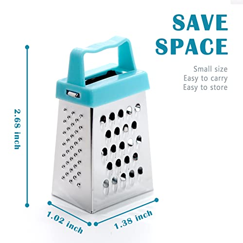 3Pcs Mini Cheese Grater, Professional Box Grater, Stainless Steel With 4 Sides, Small Box Graters For Kitchen Slicer Cheese/Ginger/Vegetable #TOP1
