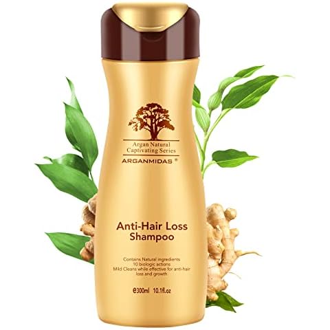 ARGANMIDAS Anti-Hair Loss Shampoo for Hair Growth and Thickening, Combats Hair Loss Caused by Perm and Pressure, Suitable for Men and Women, Delightful Fragrance Cover