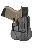 Gun Holster for Glock 43, Glock 43X, OWB Paddle Holster, Outside Waistband Belt Holster, 360° Adjustable Tactical Holster, G43 Polymer Pistol Holster with Quick Release - Right Handed