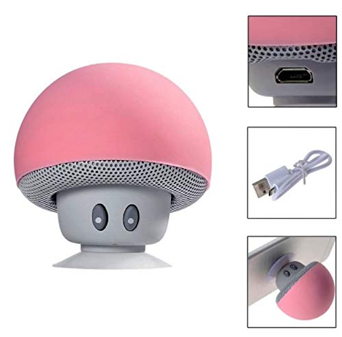 Enceinte Champignon Bluetooth rose pour Huawei P30 Lite avec ventouse et micro intégré - 4