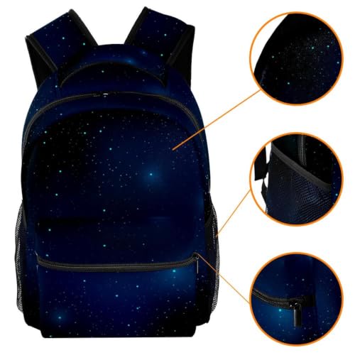 Mochila escolar de estrellas para laptop bolsa de libros multicolor de 40cm para universidad 3