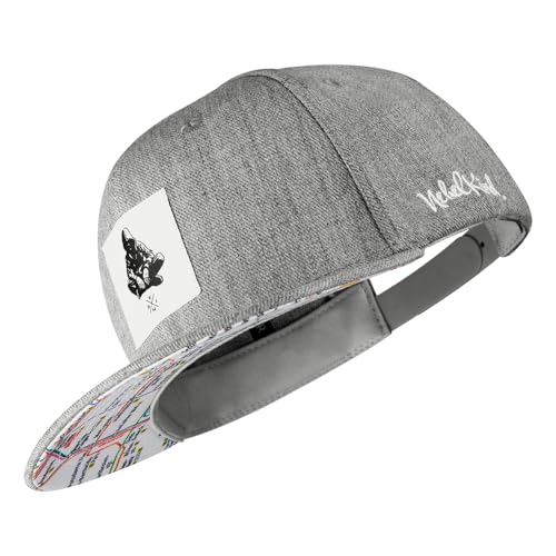 Nebelkind Casquette Snapback-Hommes Femmes Berlin Gris, Taille Unique onesize, Taille réglable, Unisexe, Style Streetwear, Casquette de Baseball avec visière Droite, Retro