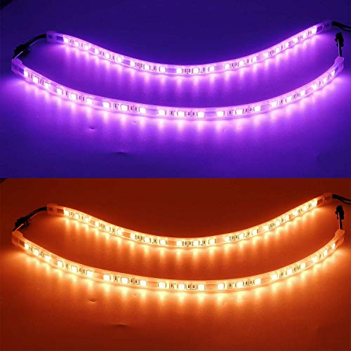 Magnetic Computer LED Strip Kit, Airgoo 2pcs 15inch PC RGB LED Strip Light, Vibrant LED Computer Lights Using Multi Function RF Remote for Desktop PC Computer Tower, Come with Sata Power Cable (White) - Thumbnail 7
