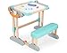 Smoby - Pupitre transformable de madera escritorio o caballete, 80 accesorios (Smoby...