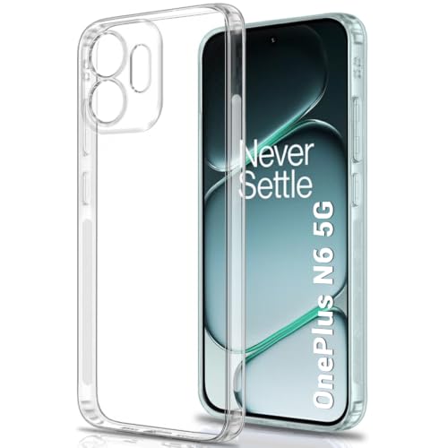 Image of TheGiftKart Back Cover Soft Case for OnePlus N6 5G | Best Camera Protection | Inbuilt Dust Plugs & Anti-Slip Grip | Ultra Clear Slim Back Cover Case for OnePlus N6 5G (Silicone, Transparent)