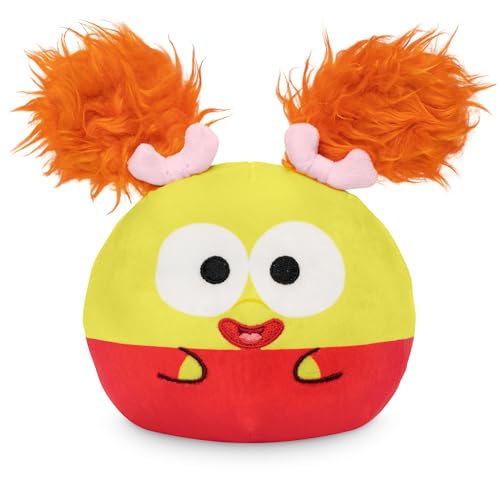 TeeTurtle Reversible Jim Henson's Fraggle Rock Plushie Mokey 4-Inch Two-Sided Flip Plush Toy with Embroidered Details - Cute Mini Collectible Plush for Kids, Teens, and Adults