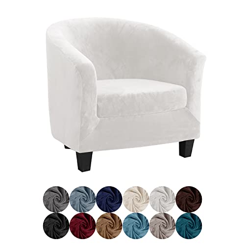 LSPYYDS Sesselbezug 2-teilige, Elastischer Clubsessel Bezug Samt Schonbezug...