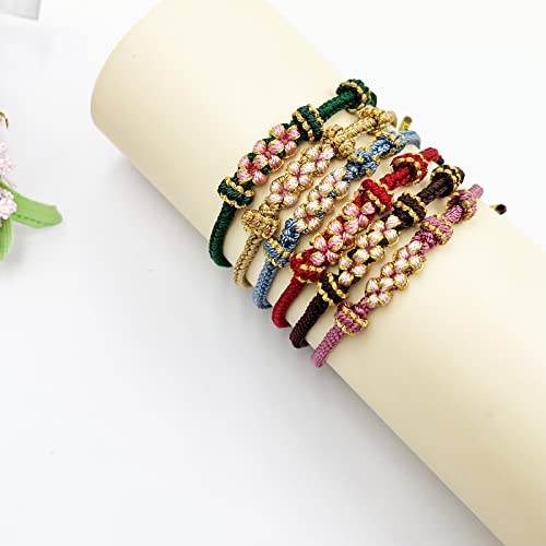 Image of To My Granddaughter Bracelet from Grandmom Granddaughter Bracelet from Nana inchA Link That Can Never Be Undone inch Peach Blossom Bracelet Braided Bracelet to Granddaughter Present for Granddaughter