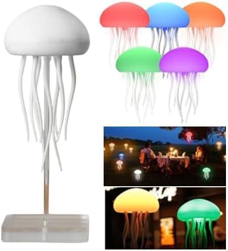 XERGY LED Cute Jellyfish Night Light, RGB Gradient Bedside Voice ...