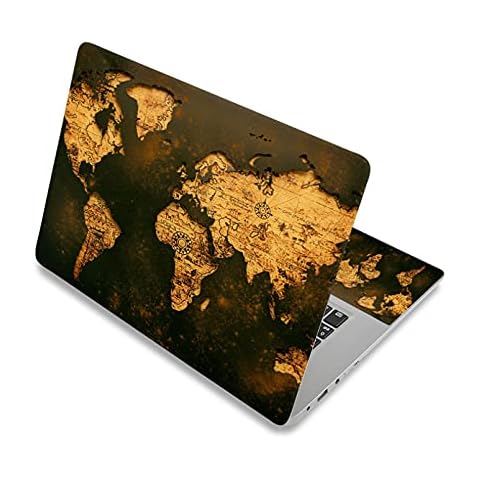 BIJIHUA Laptop Skin Sticker Decal Universal World Map Laptop Sticker 17" Vinyl Notebook Skin 15.6" 15" Decal 12"14" Computer Sticker Cover Cover