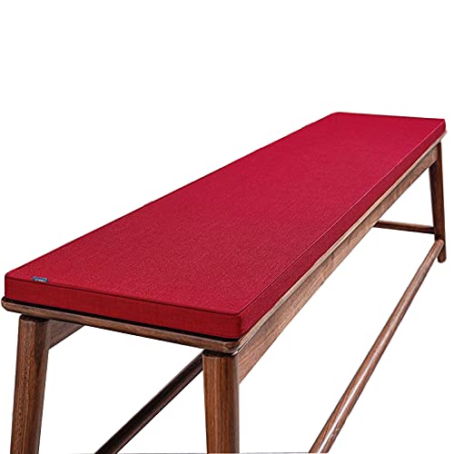 Cojín impermeable para banco de exterior rojo 30x180 cm cómodo